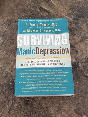 Surviving Manic Depression Paperback Book - Teal & White Cover